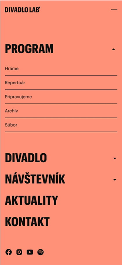 Divadlo Lab homepage menu-min