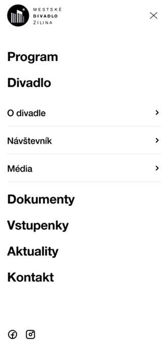 Mestské divadlo Žilina - menu mobile-min