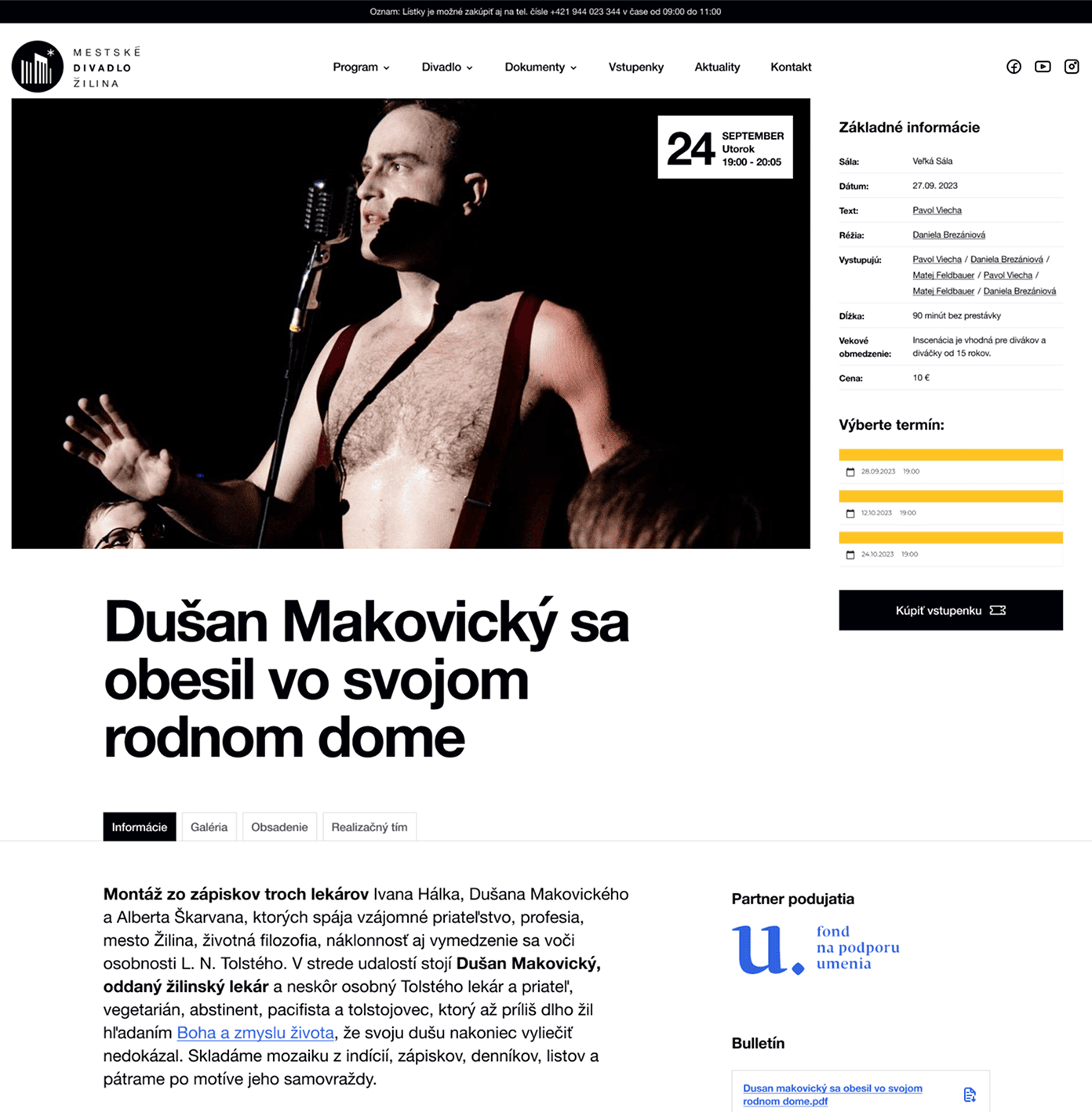 Mestské divadlo Žilina - predstavenie detail-min